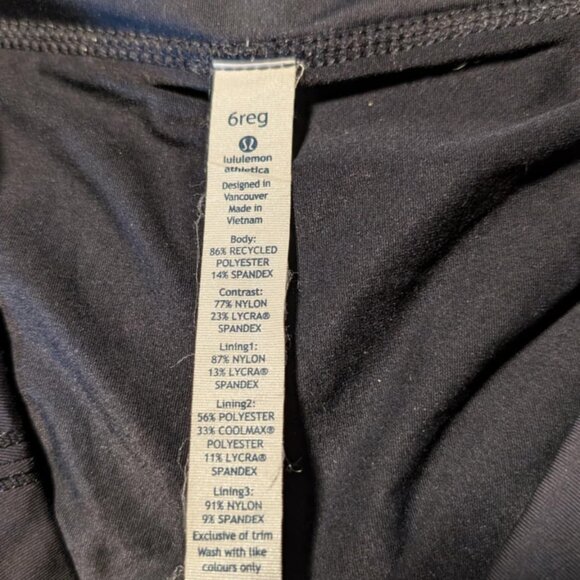 Lululemon Skort Black Pace Rival Tennis Golf Athletica Stretch Size 6 - Picture 5 of 8